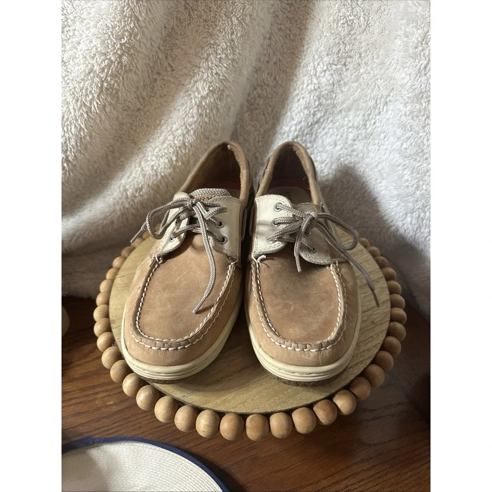 Boat Shoes, Sperry Top Sider Flats Lace Up Brown Leather Men's 11 M